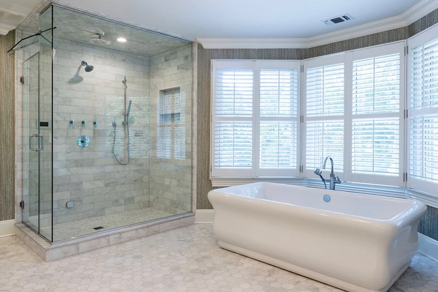 Lux Master Bathroom with a Spa Feel! – Margali & Flynn Designs